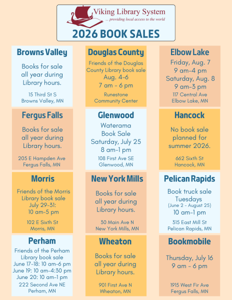 Viking Library System 2026 Book Sales